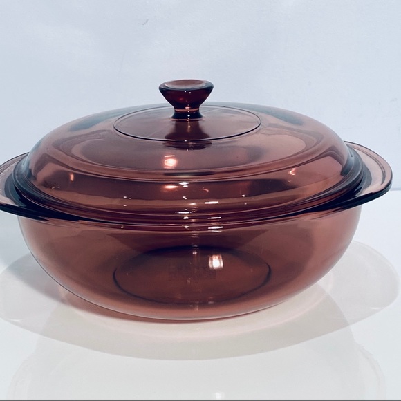 PYREX Amethyst Cranberry Purple Casserole And Bowl Set Of 3 - Picture 5 of 16
